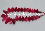 CTD2791 Top drilled 15*30mm - 25*45mm marquise agate gemstone beads