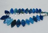 CTD2792 Top drilled 15*30mm - 25*45mm marquise agate gemstone beads