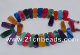 CTD2801 Top drilled 15*35mm - 20*40mm freeform agate gemstone beads