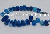 CTD2807 Top drilled 15*30mm - 20*40mm freeform agate gemstone beads