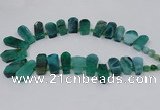 CTD2823 Top drilled 15*30mm - 18*45mm sticks agate gemstone beads