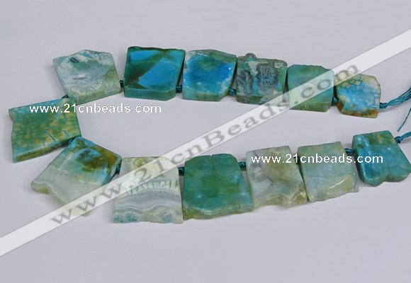 CTD2835 Top drilled 25*30mm - 35*45mm freeform agate beads