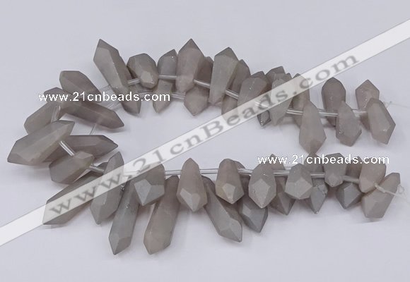 CTD2851 Top drilled 10*20mm - 15*50mm sticks plated quartz beads