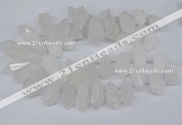 CTD2859 Top drilled 15*20mm - 22*50mm sticks quartz beads