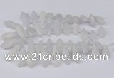 CTD2860 Top drilled 15*20mm - 22*50mm sticks plated quartz beads