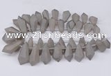 CTD2861 Top drilled 15*20mm - 22*50mm sticks plated quartz beads