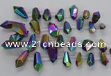 CTD2882 Top drilled 15*20mm - 22*50mm sticks plated quartz beads