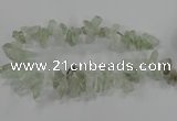 CTD2886 Top drilled 12*20mm - 15*35mm sticks green quartz beads