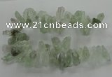 CTD2887 Top drilled 15*30mm - 18*40mm sticks green quartz beads