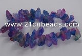 CTD2889 Top drilled 12*28mm - 16*45mm sticks quartz beads