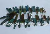 CTD2912 Top drilled 8*35mm - 10*65mm sticks agate beads