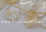 CTD302 Top drilled 15*20mm - 20*25mm freeform citrine gemstone beads