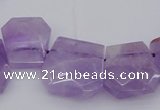 CTD311 Top drilled 15*18mm - 18*20mm freeform lavender amethyst beads