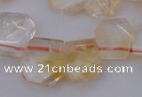 CTD315 Top drilled 15*18mm - 18*20mm faceted freeform citrine beads