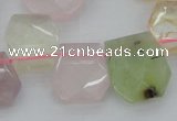 CTD317 15*18mm - 18*20mm faceted freeform multicolor quartz beads