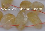 CTD323 Top drilled 15*20mm - 20*30mm freeform citrine beads