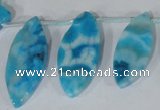 CTD35 Top drilled 10*24mm – 17*40mm marquise crazy lace agate beads