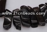 CTD350 Top drilled 10*28mm - 10*50mm wand smoky quartz beads