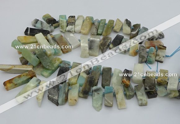 CTD3518 Top drilled 10*20mm - 12*40mm sticks amazonite beads