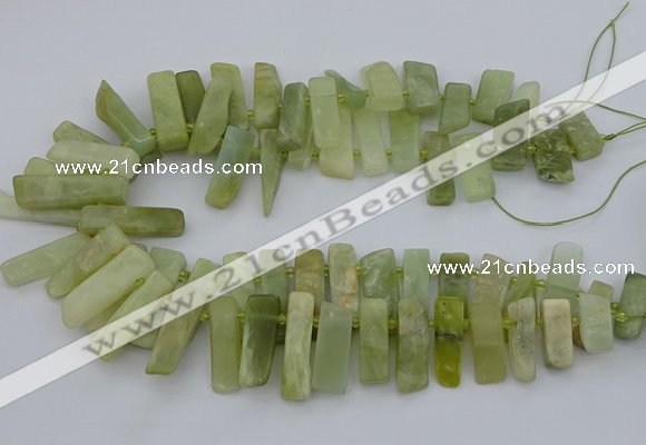 CTD3519 Top drilled 10*20mm - 12*40mm sticks New jade beads