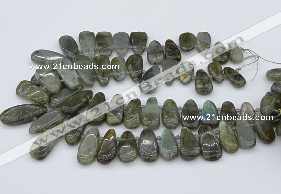 CTD3531 Top drilled 10*22mm - 15*45mm freeform labradorite beads