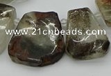 CTD3535 Top drilled 15*20mm - 25*30mm freeform green phantom quartz beads