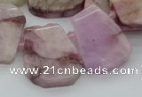 CTD3536 Top drilled 15*20mm - 25*30mm freeform pink kunzite beads