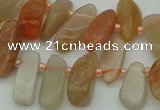 CTD3542 Top drilled 6*16mm - 8*35mm freeform moonstone beads