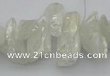 CTD3553 Top drilled 10*20mm - 12*30mm sticks plated quartz beads