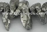 CTD3554 Top drilled 10*20mm - 12*30mm sticks plated quartz beads