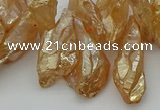 CTD3557 Top drilled 10*20mm - 12*30mm sticks plated quartz beads