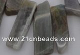 CTD358 Top drilled 10*25mm - 10*50mm wand labradorite beads