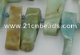 CTD3593 Top drilled 10*20mm - 12*40mm sticks amazonite beads