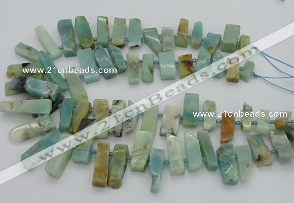 CTD3593 Top drilled 10*20mm - 12*40mm sticks amazonite beads