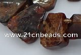 CTD3596 Top drilled 15*20mm - 25*30mm freeform orange garnet beads