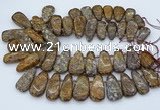 CTD3597 Top drilled 10*22mm - 20*45mm freeform opal gemstone beads