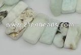CTD3599 Top drilled 8*15mm - 10*30mm sticks natural larimar beads