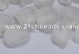 CTD3600 Top drilled 10*14mm - 13*18mm nuggets white crystal beads