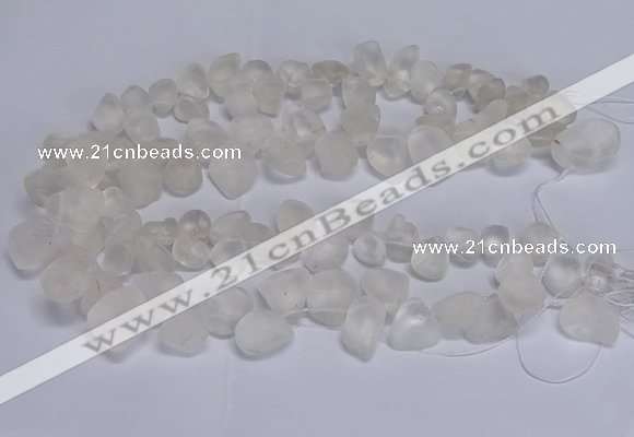 CTD3600 Top drilled 10*14mm - 13*18mm nuggets white crystal beads