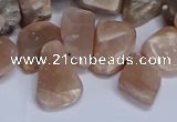 CTD3607 Top drilled 10*14mm - 13*18mm nuggets moonstone beads