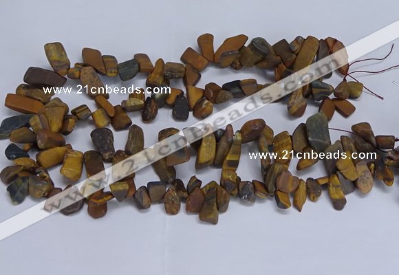 CTD3616 Top drilled 10*14mm - 13*18mm nuggets yellow tiger eye beads