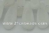 CTD3645 Top drilled 10*20mm - 15*45mm freeform matte white crystal beads