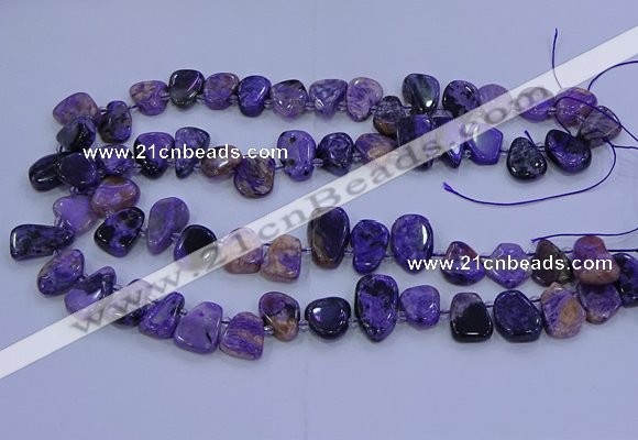 CTD3652 Top drilled 10*14mm - 15*20mm freeform charoite beads