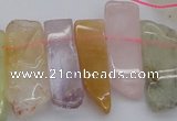 CTD367 Top drilled 10*25mm - 10*45mm wand multicolor quartz beads