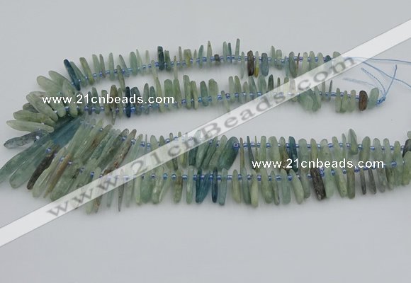 CTD3696 Top drilled 6*15mm - 8*40mm sticks kyanite beads