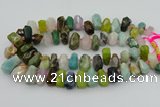 CTD3700 Top drilled 10*15mm - 15*25mm faceted nuggets mixed gemstone beads