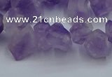 CTD3705 Top drilled 5*8mm - 15*20mm faceted nuggets amethyst beads