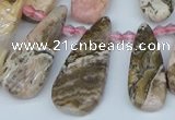 CTD3715 Top drilled 10*20mm - 15*45mm freeform rhodochrosite beads