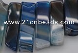 CTD373 Top drilled 10*20mm - 12*55mm wand purple agate beads