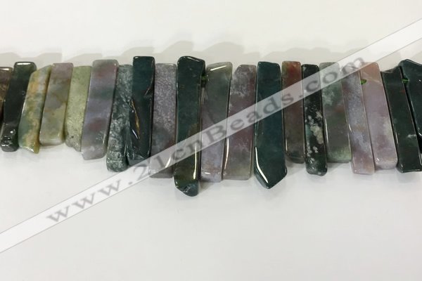 CTD3732 Top drilled 8*20mm - 10*50mm sticks Indian agate beads